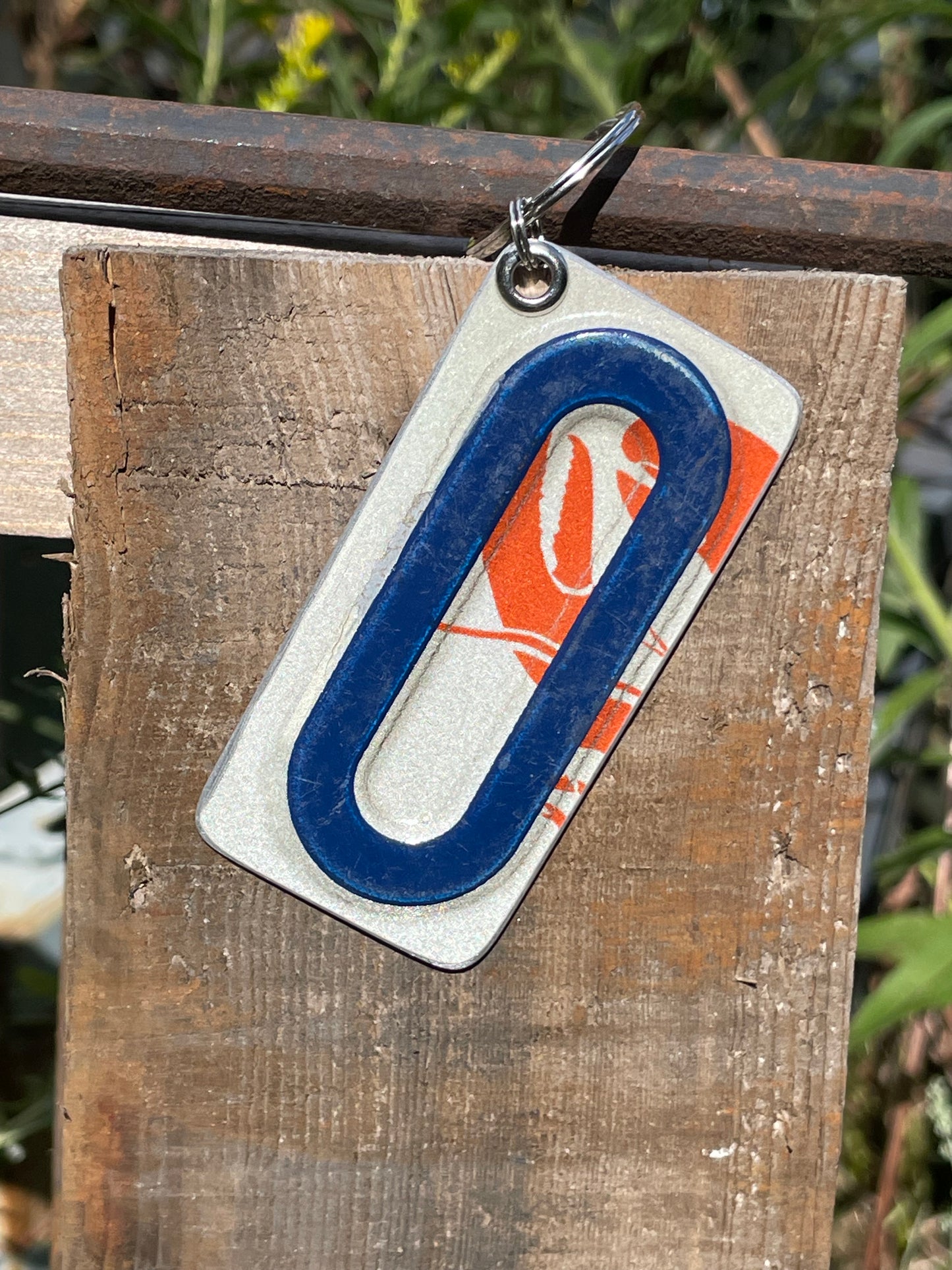 Vintage License Plate Keychain - Letter O