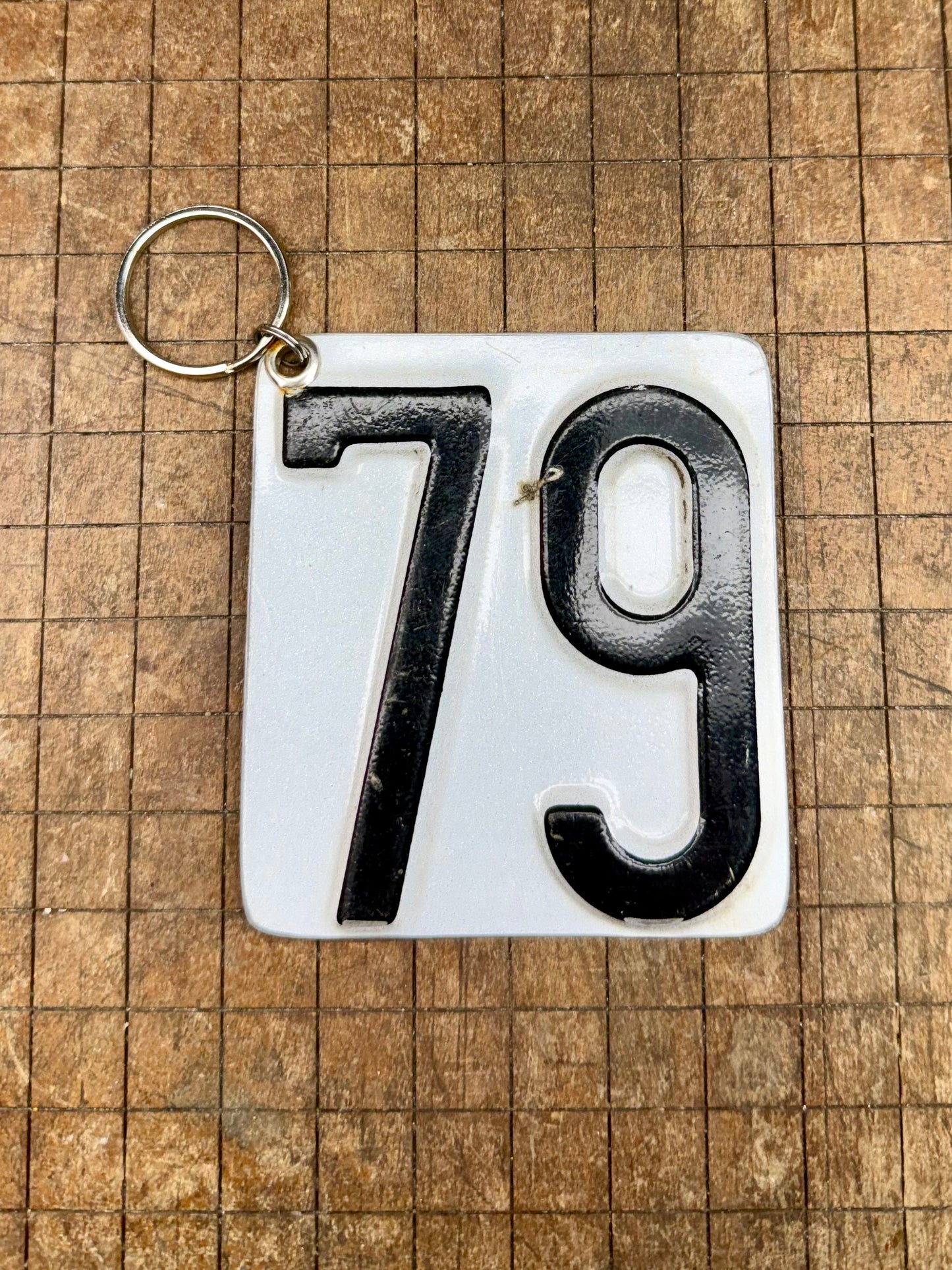 Vintage License Plate Keychain - Number 79
