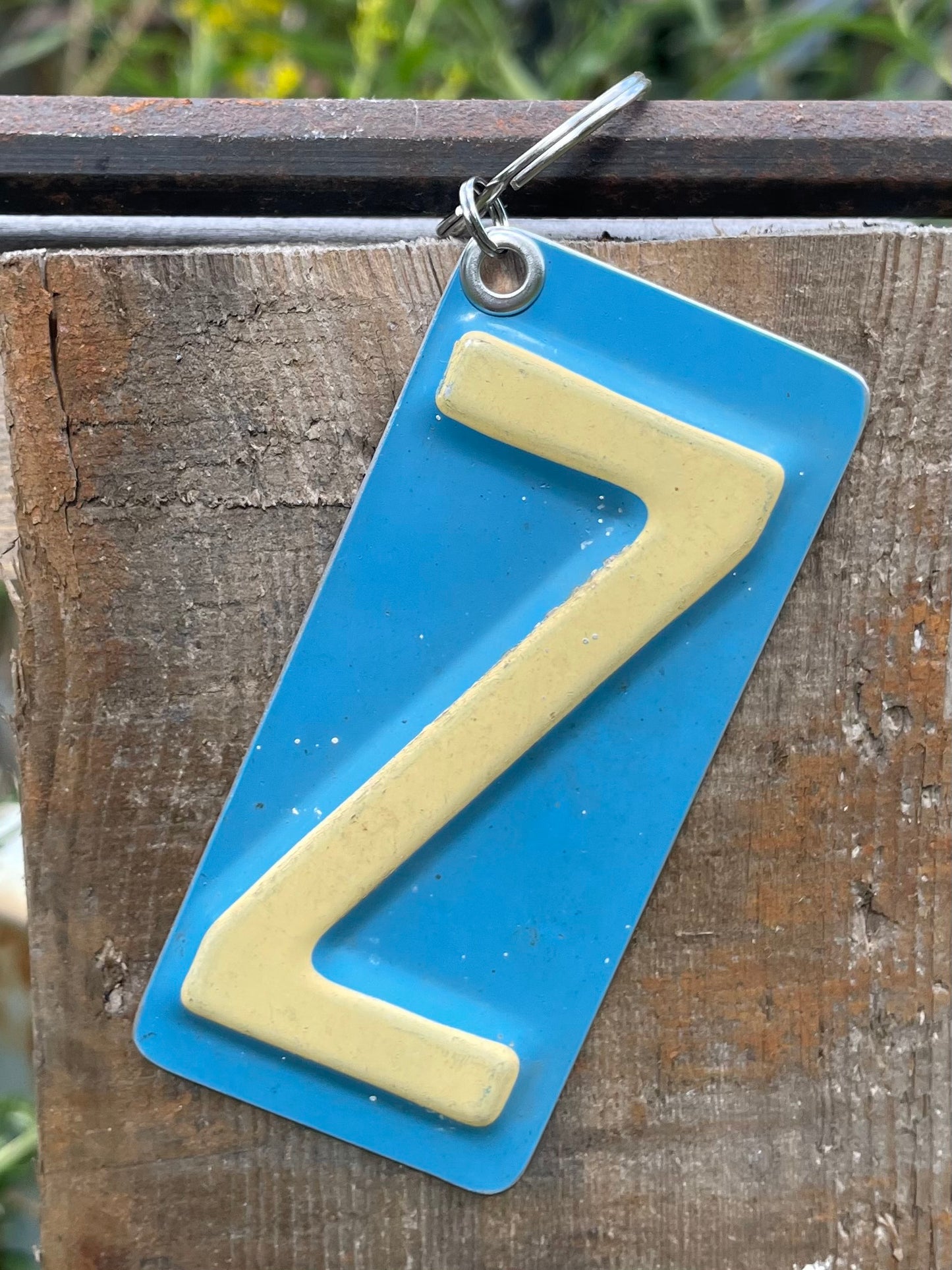 Vintage License Plate Keychain - Letter Z