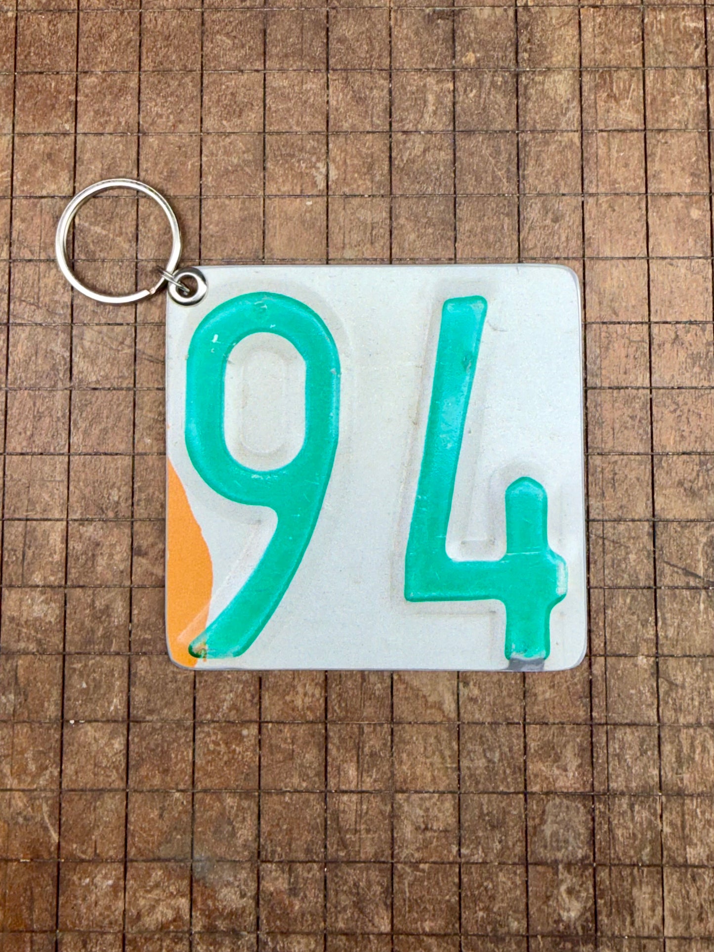 Vintage License Plate Keychain - Number 94