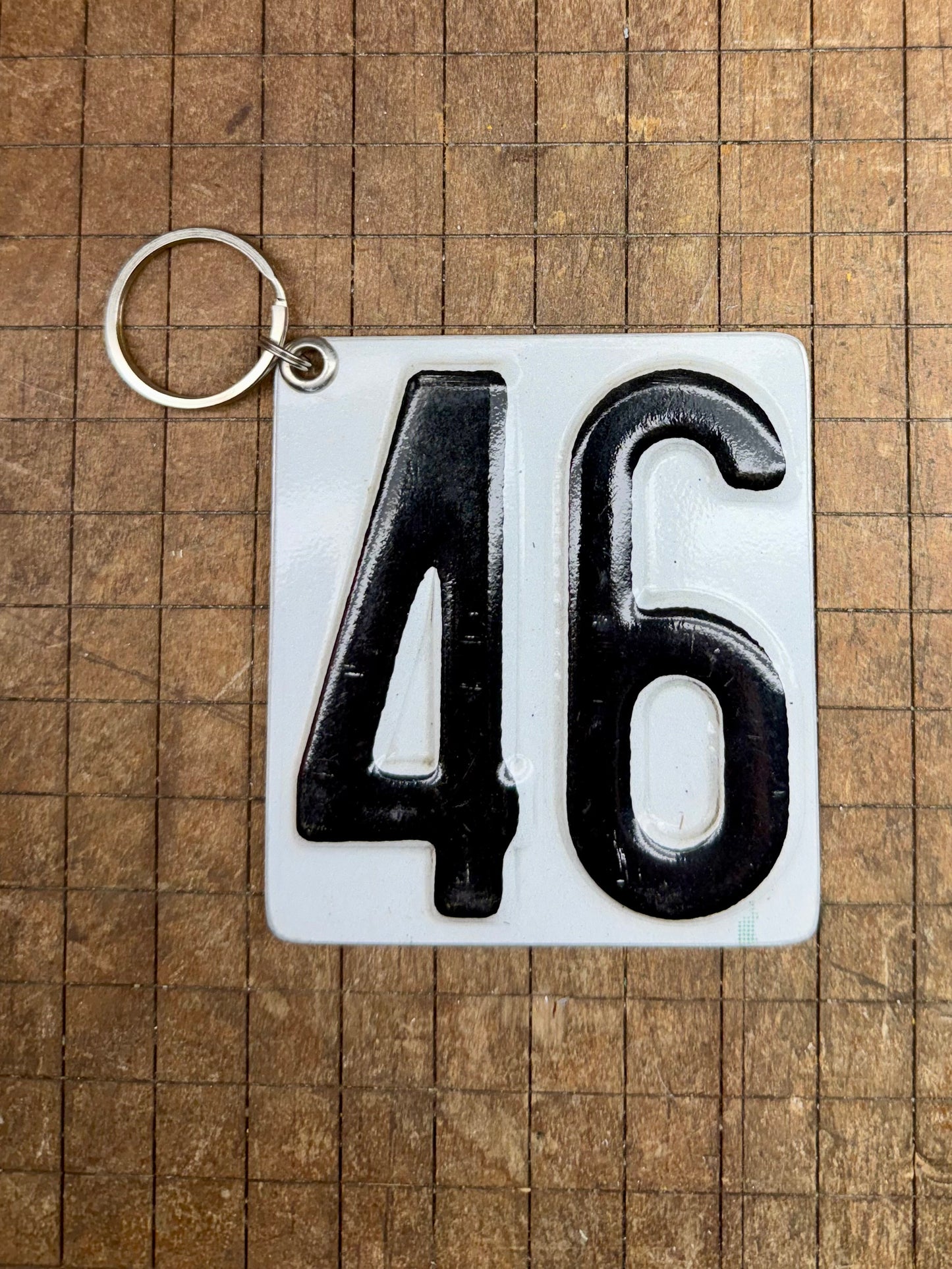 Vintage License Plate Keychain - Number 46