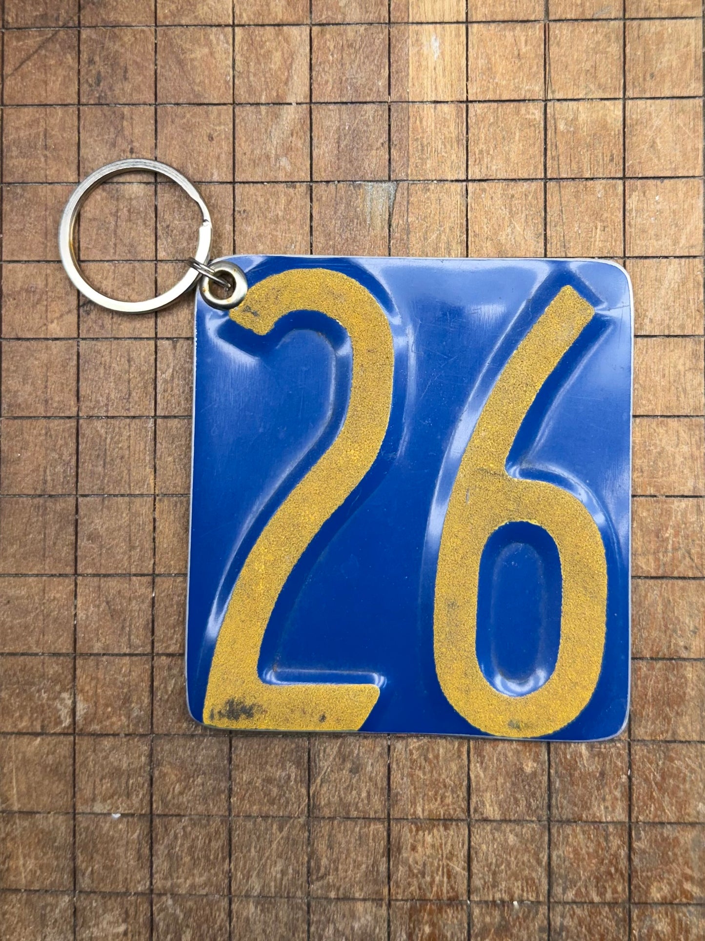Vintage License Plate Keychain - Number 26